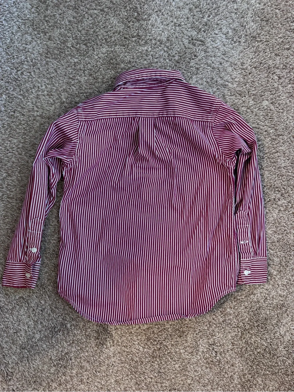 Ralph Lauren Maroon stripe button down